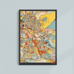 BOISE IDAHO MAP - Fine Art Giclee Print - Museum Quality