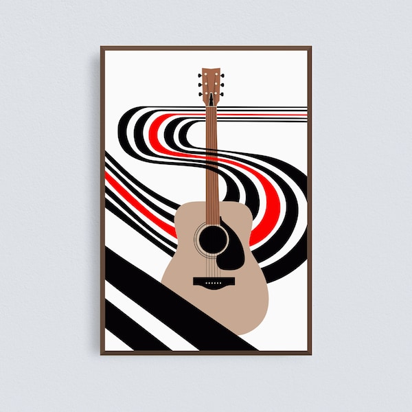 La chitarra di Elliott Smith - Fine Art Giclée Print - Museum Quality