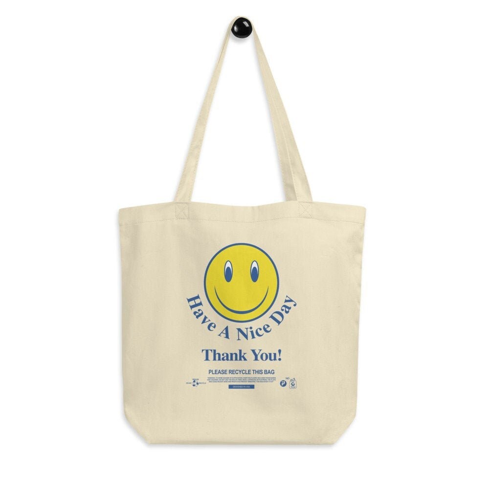 Have a Nice Day Thank You Classic Plastic Bag Graphic Organic