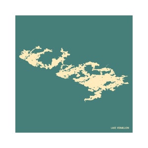 LAKE VERMILLION Minnesota Map Fine Art Giclée Print - Etsy
