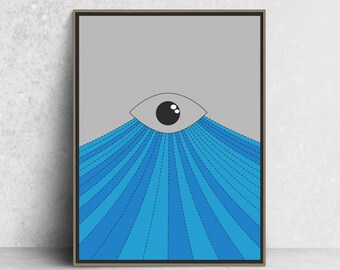 MAGIC EYE - Minimalist Psychedelic Illustration - Fine Art Giclée Print - Museum Quality