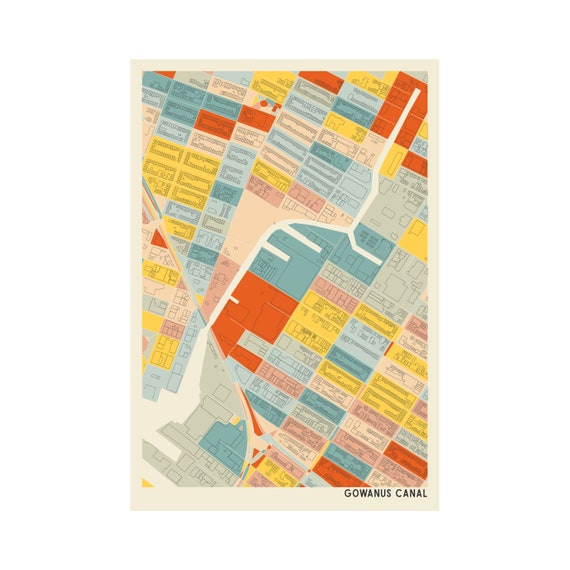 GOWANUS BROOKLYN MAP Fine Art Giclée Print Museum Quality Etsy