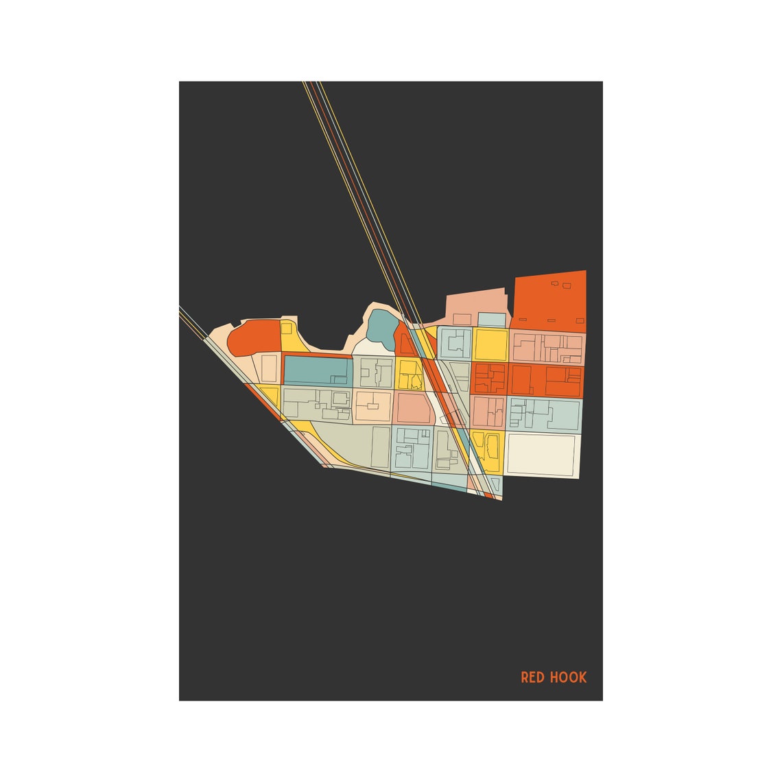 DUMBO BROOKLYN Map Fine Art Giclée Print Museum Quality Etsy