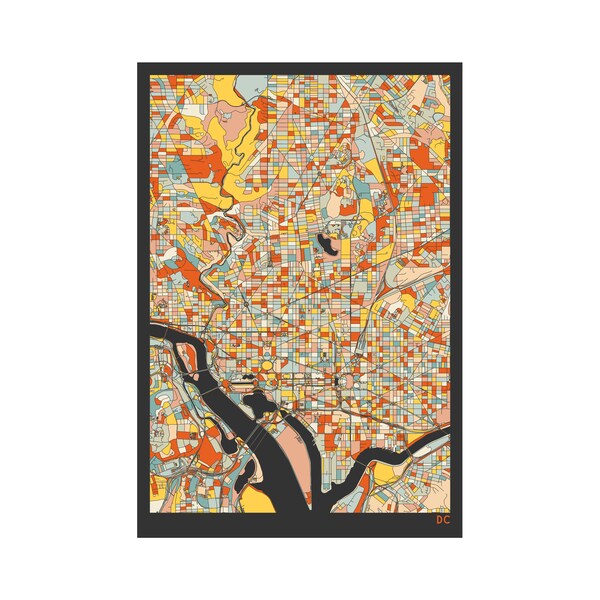 Washington Dc Map Etsy