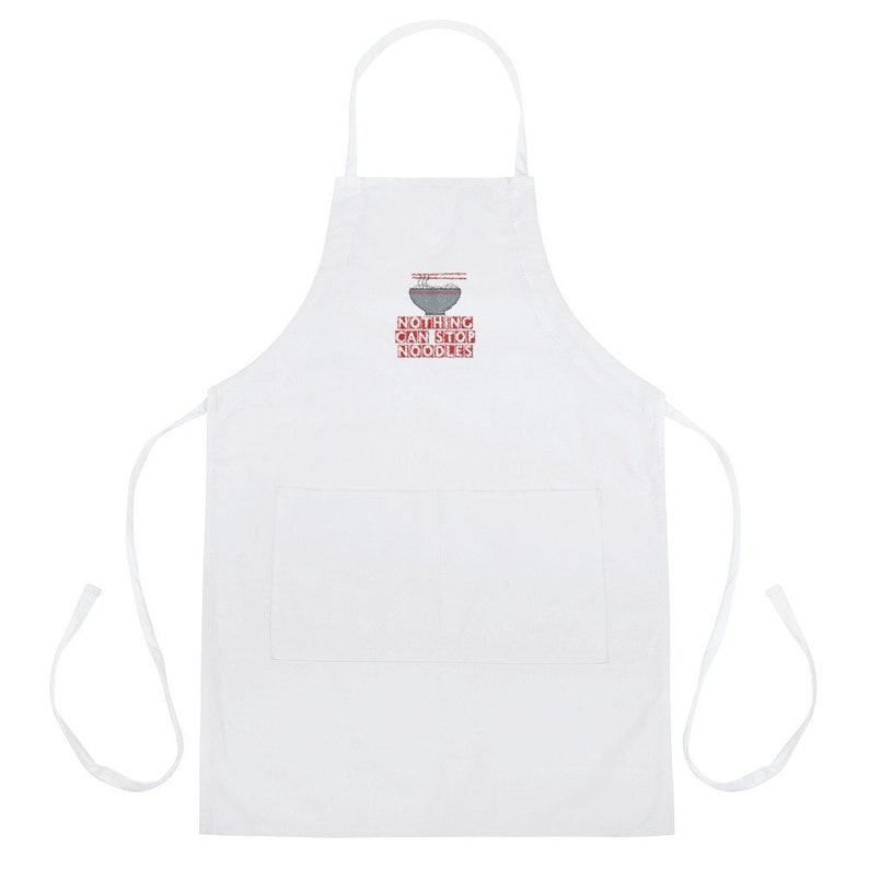 Nothing Can Stop Noodles James May Embroidered Apron with Pockets