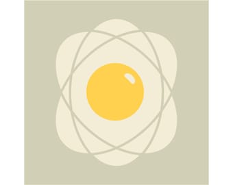 ATOMIC EGG - Fine Art Giclée Print - Museum Quality