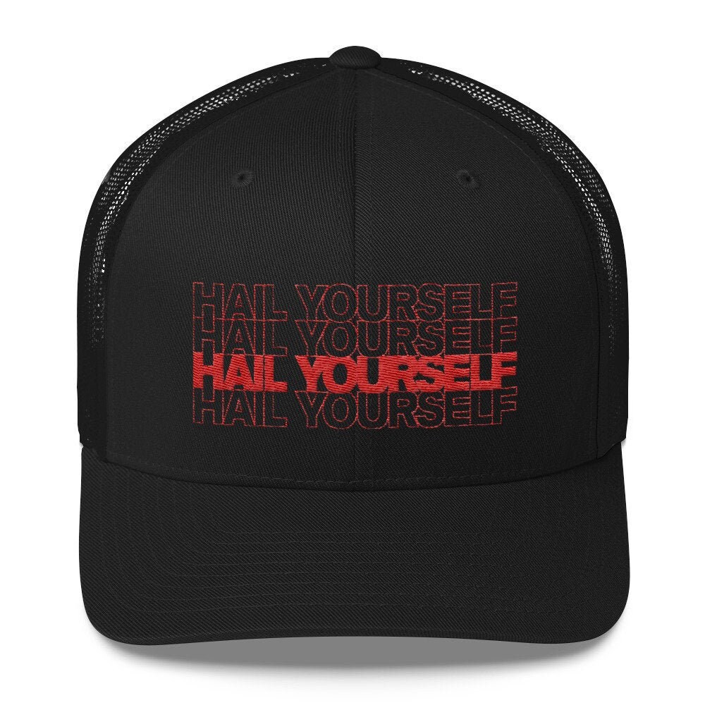 One Legging it Around got rafsan? Leather Grey Patch Engraved Trucker Hat One Legging it Around got rafsan? Leather Grey Patch Engraved Trucker Hat