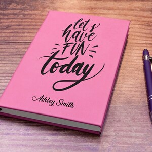 Hard Cover Journal for Women or Men Personalized Diary - Custom leather notebook - Motivational Notebook for work