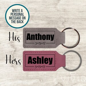 Personalized couples keychain -  Matching gifts for couples, matching friendship keychain. Custom keychain for women and men
