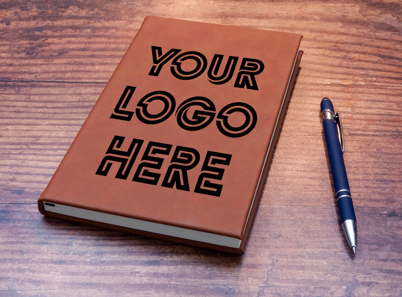 Custom Notebook with logo Personalized leather Business Etsy