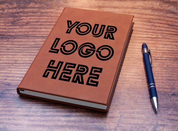 Custom Notebook with logo- Personalized leather Business journal - Business Planner with logo - Branding material