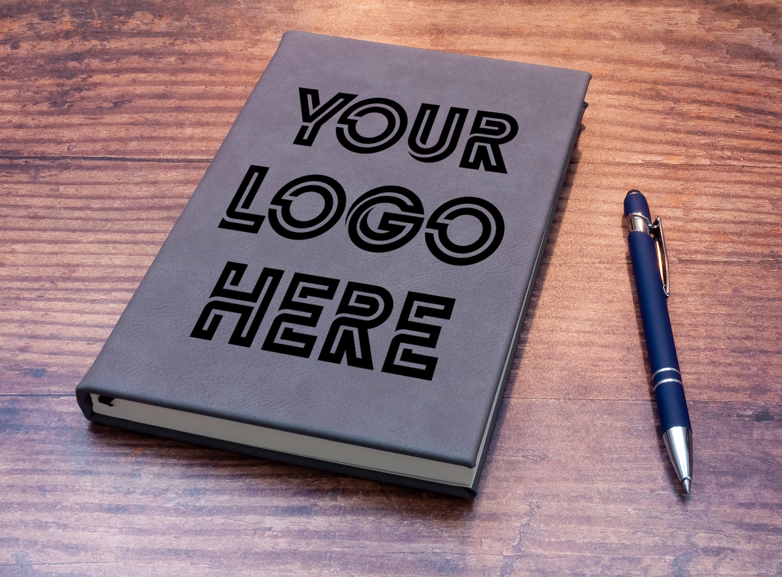 Custom Notebook with logo Personalized leather Business Etsy