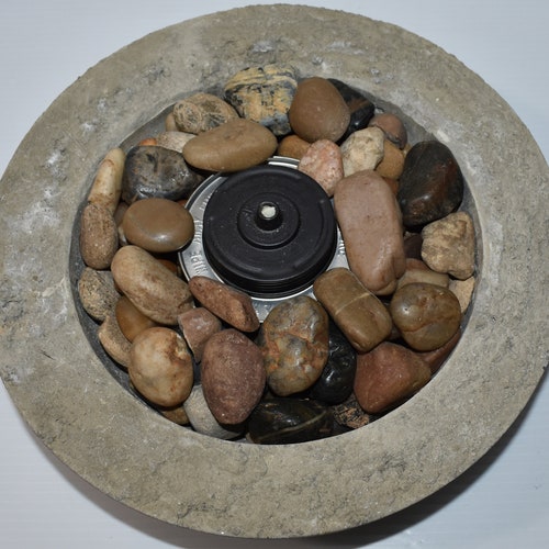 Cement Tabletop Fire Pit Concrete Fire Bowl Decorative Concrete Bowl