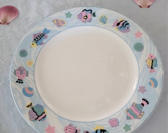 Vitromaster Sea Side Pattern 20" Chop Plate Or Serving Platter