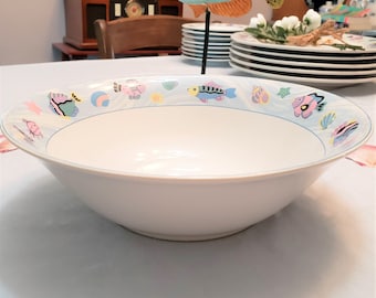 Vitromaster Sea Side Pattern 9" Vegetable Serving Bowl