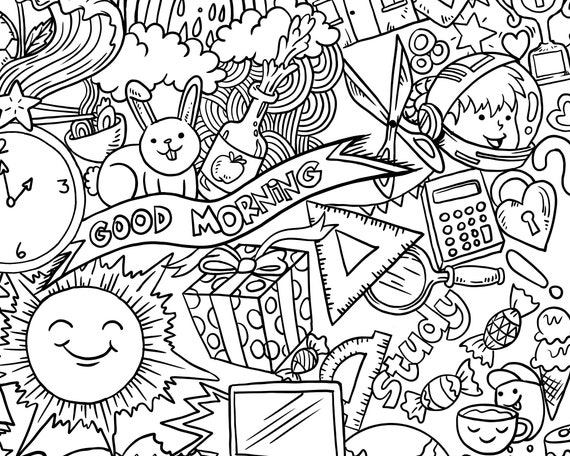 Malposter, Riesen-Malposter, Doodle, Doodle-Färbung, Färbung für Kinder,  lustige Kinderaktivitäten, Farbe, Sommeraktivitäten - .de