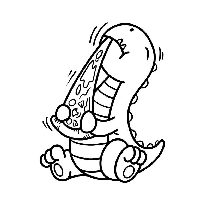Coloring Pages, Dinosaur Coloring Pages, Dinosaur Pizza Coloring Pages ...