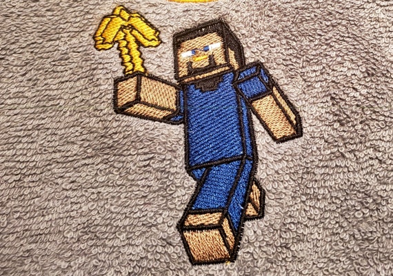 Steven Minecraft Fill Embroidery Etsy