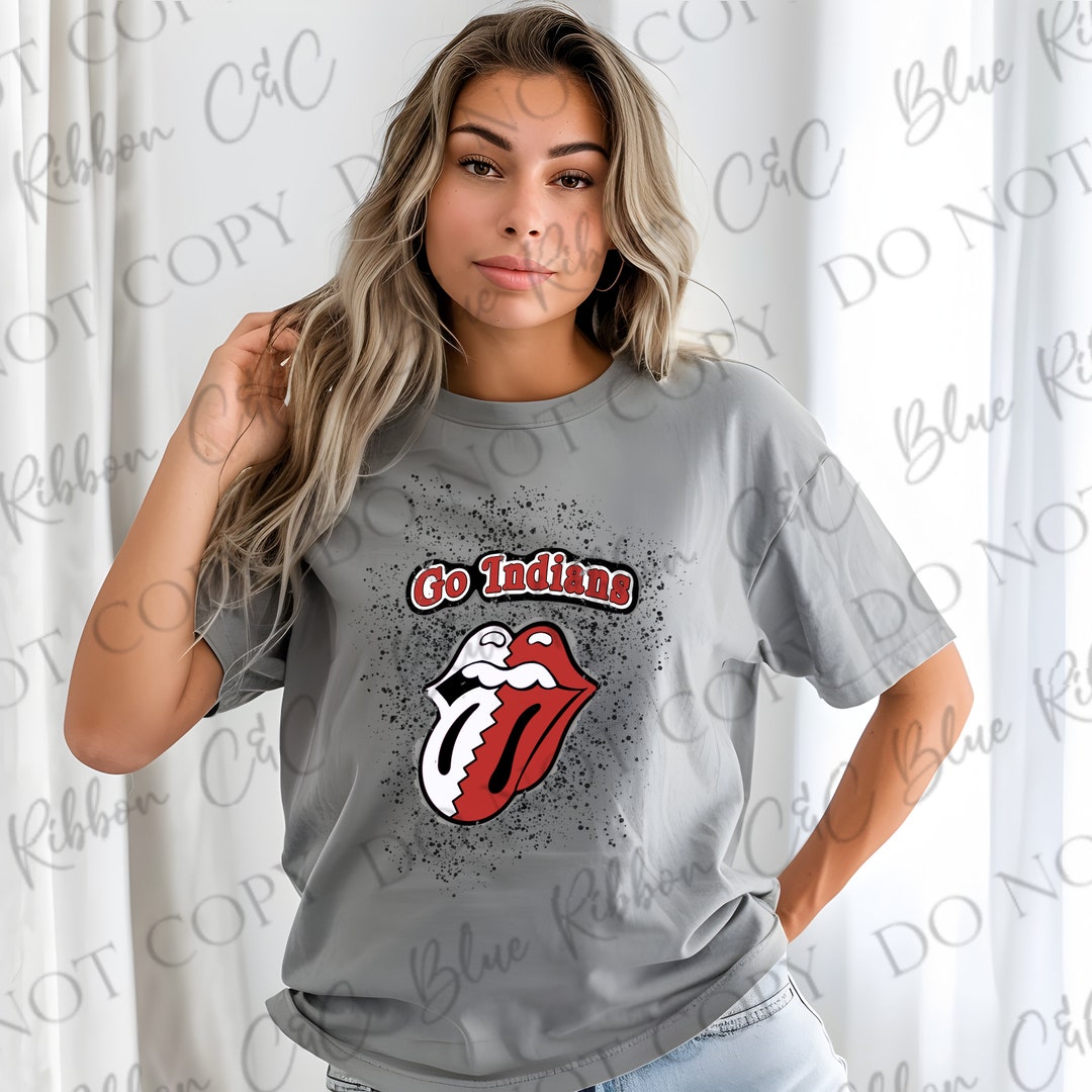 Go Indians Tongue Mascot DTF Transfer: Ready to Press - Etsy