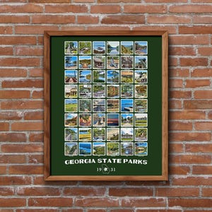 Explore the Beauty of Georgia&#39;s State Parks with this Digital Poster | Instant Download in Multiple Sizes | 24&quot;x36&quot;, 18&quot;x24&quot;, and 16&quot;x20&quot;