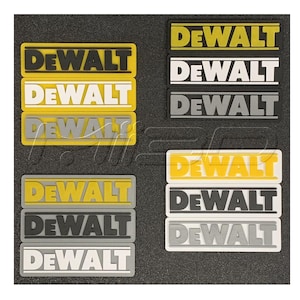 DeWALT Magnet Logo Badge Plate for Tool Box, Appliances and Frigs.