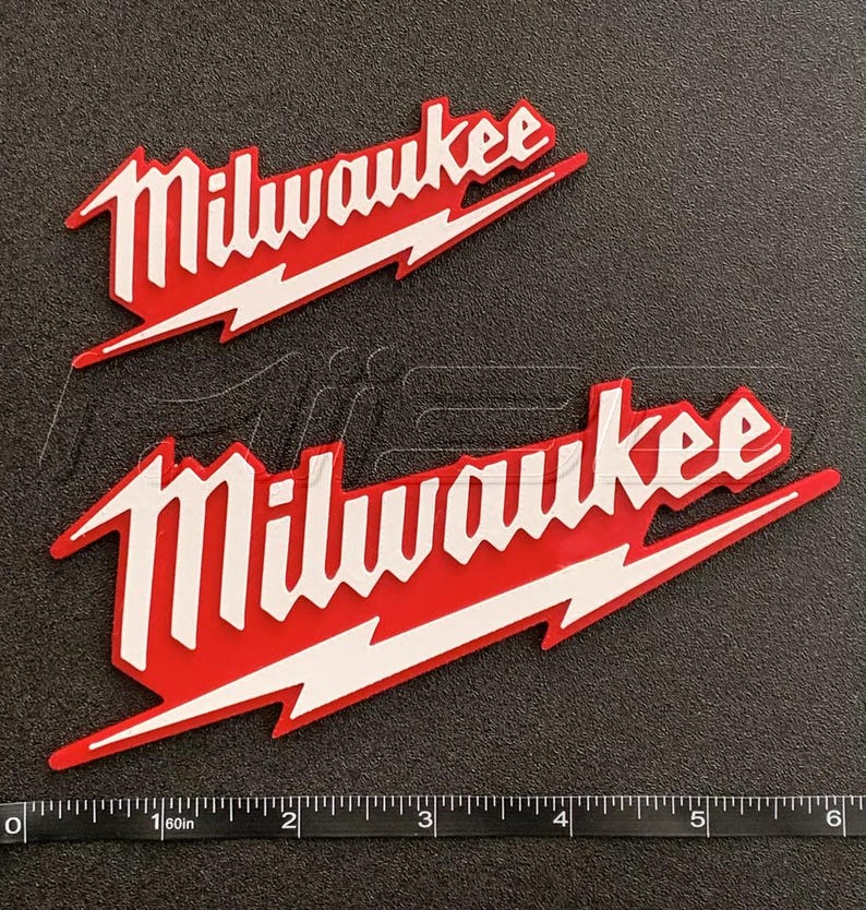 Milwaukee Magnet Logo Silouette Badge Plate for Tool Box, Appliances ...