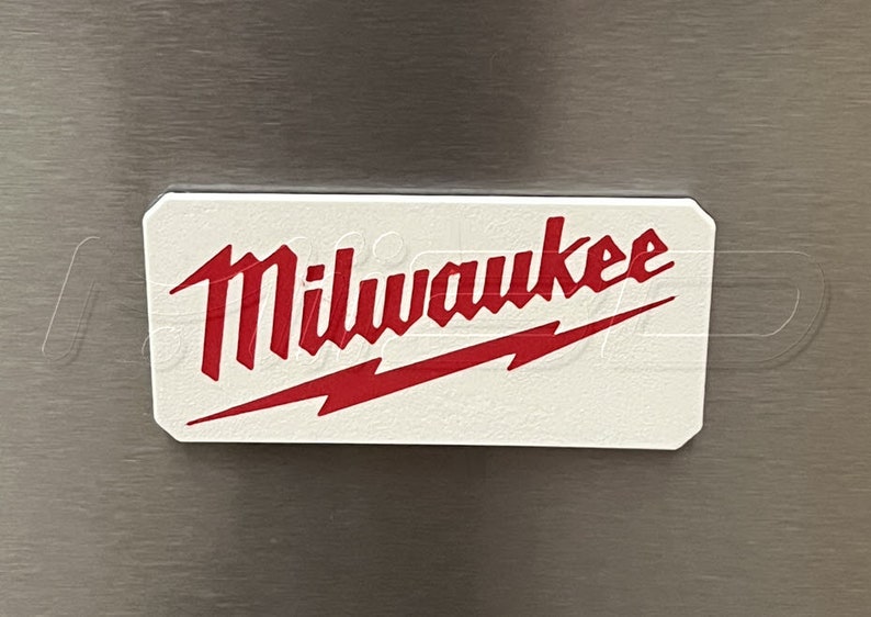 Milwaukee Logo Badge Plate for Tool Cabinet or Tool Box, Tool Cases (2 ...