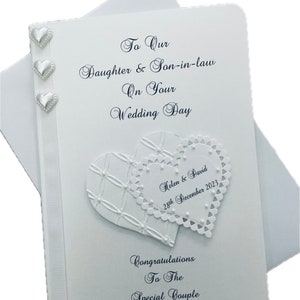 Luxury White Personalised Wedding Day, Daughter/son-in-law, Son ...