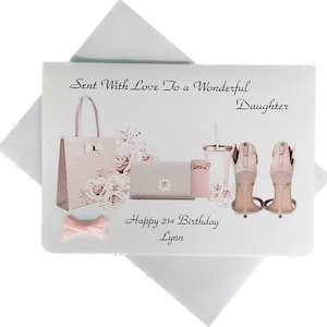 Personalised Birthday Card. Daughter, Granddaughter, Daughter-in-Law, Sister, Niece. Friend, Auntie, Any age