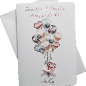 Personalised Birthday Card, Money Wallet. Daughter, Granddaughter, Daughter-in-Law, Sister, Niece. Friend Any age Card with Envelope