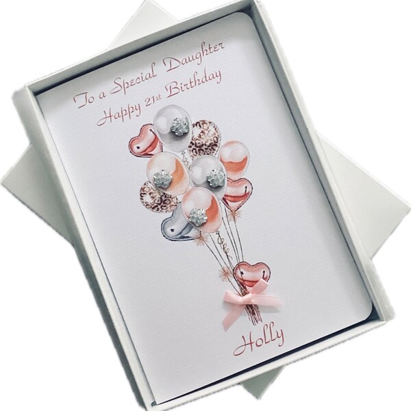 Personalised Birthday Card, Money Wallet. Daughter, Granddaughter, Daughter-in-Law, Sister, Niece. Friend Any age