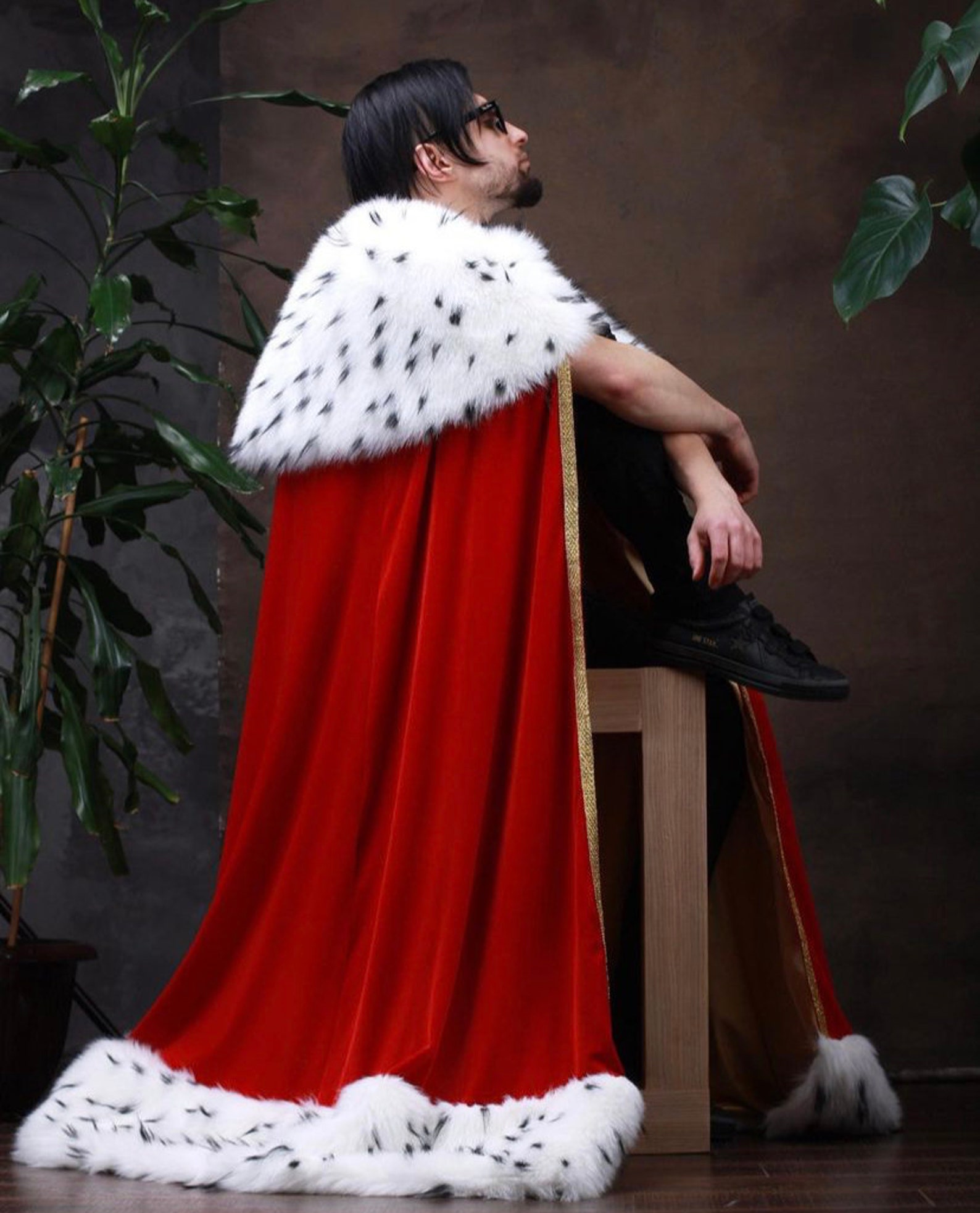 Royal Cape Red Royal Cape Historical Costume Cape King Etsy