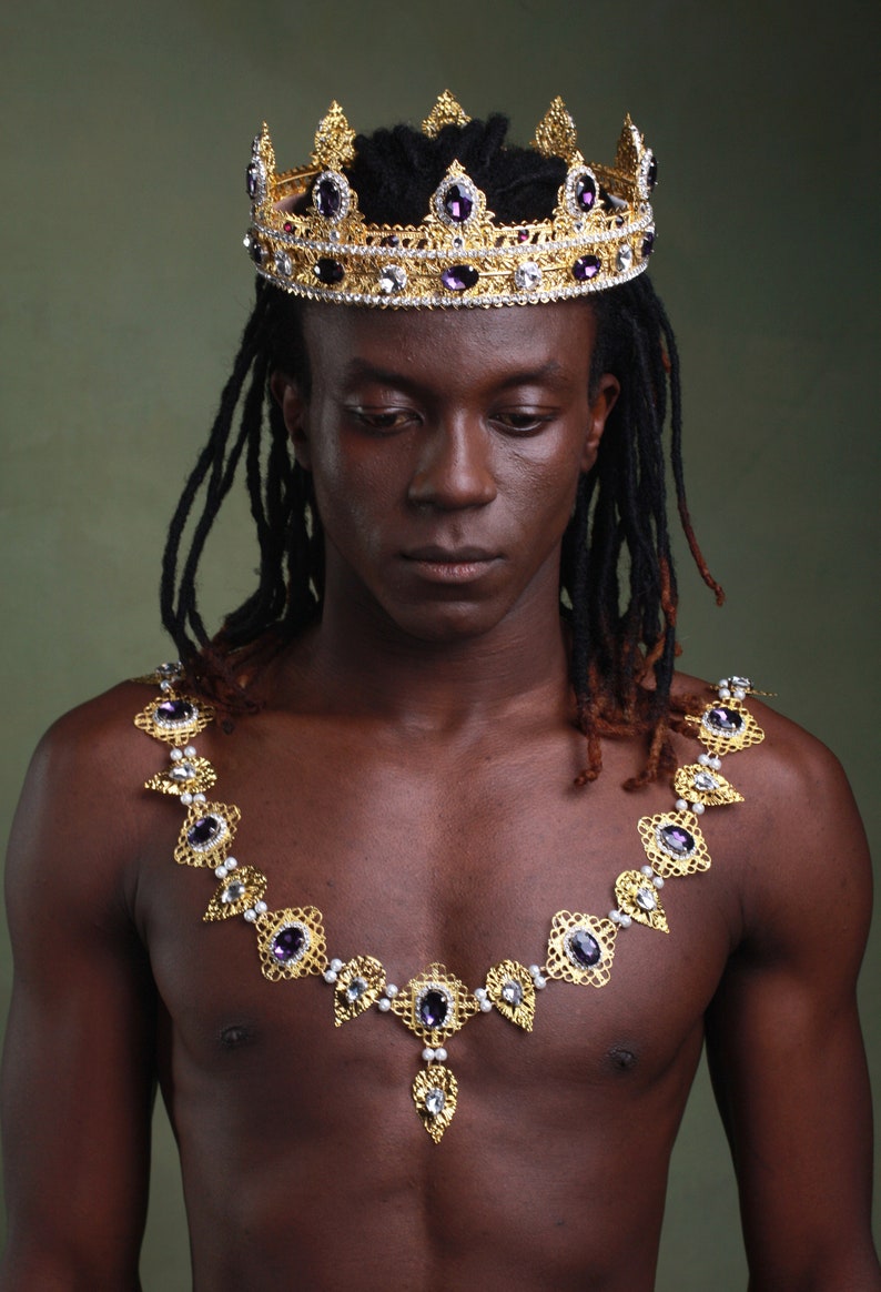 Royal King Crown Gold Crown Baroque Crown King Custom Etsy