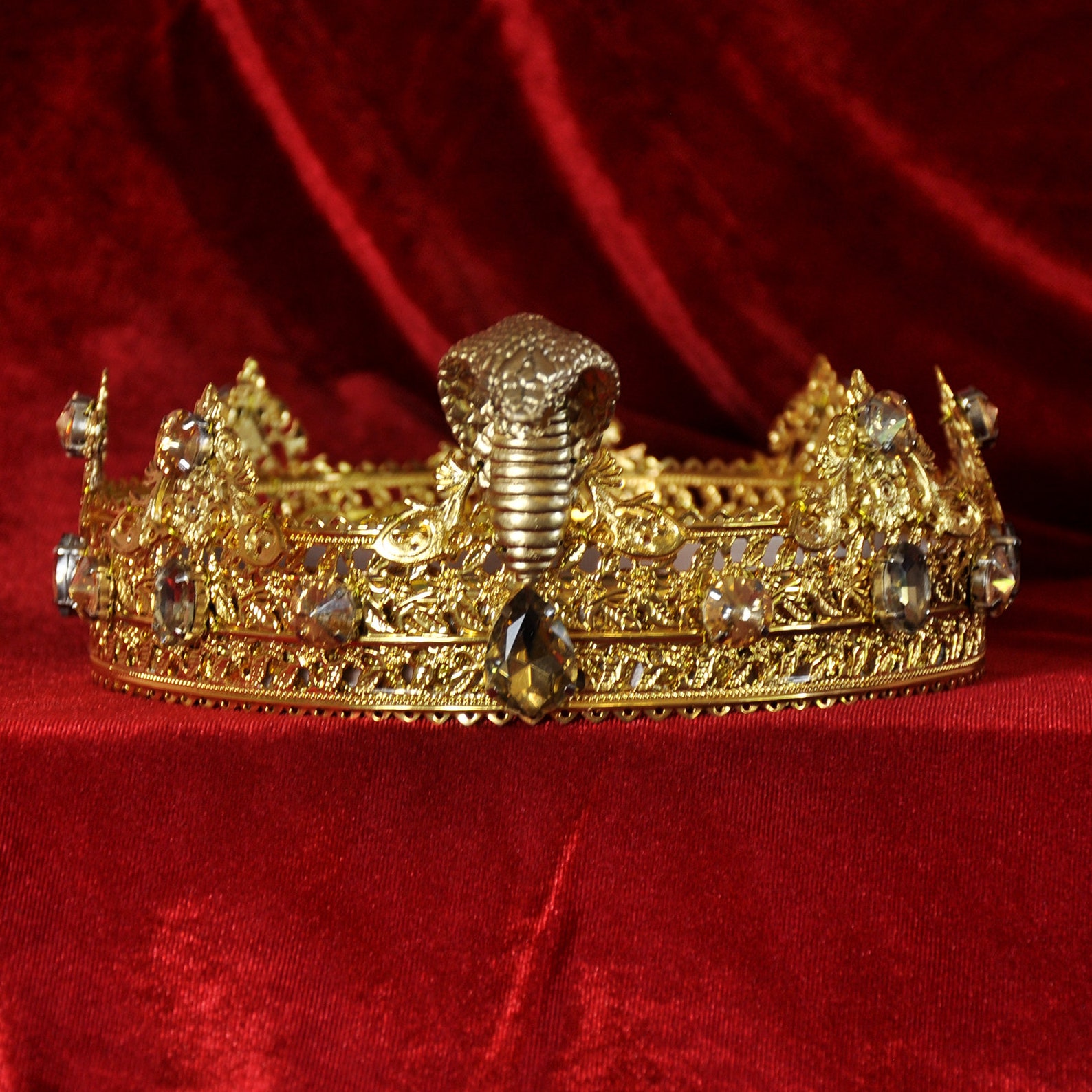 Snake Crown Cobra Crown Egyptian Crown King Crown Queen Etsy