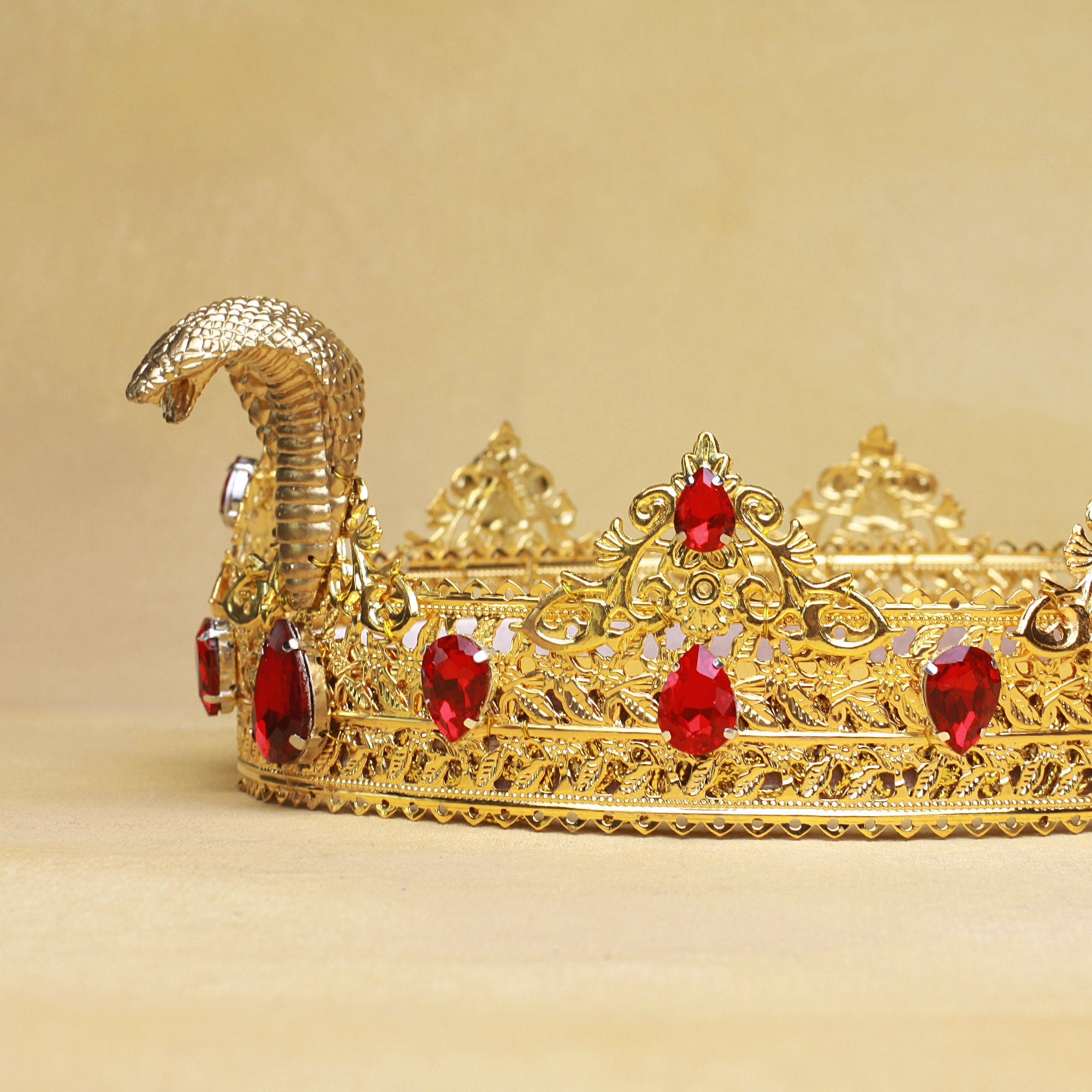 SNAKE Gold Crown Cobra Snakes Snake tiara gold king crown Etsy