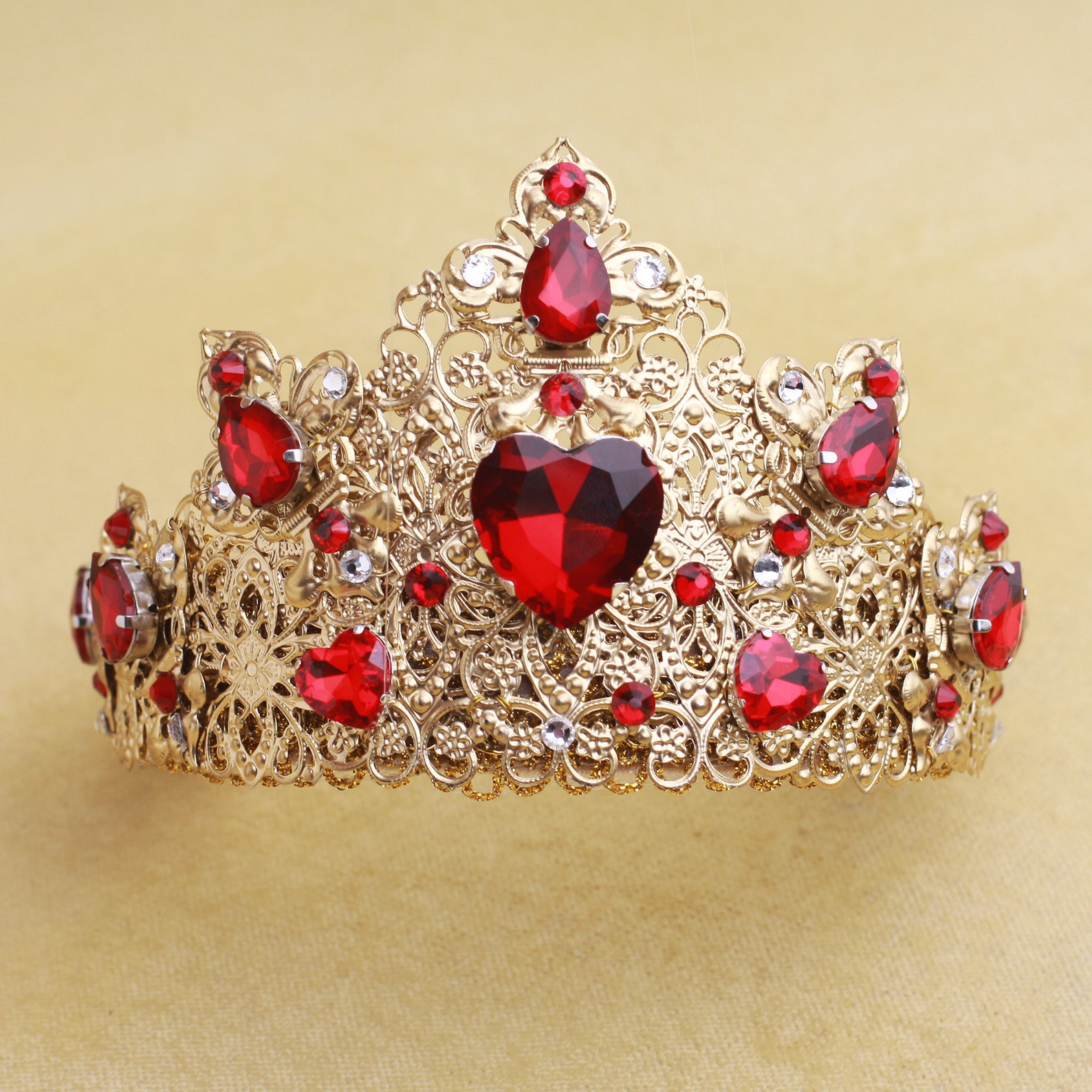 Red Queen Crown Queen of hearts crown red queen tiara red Etsy