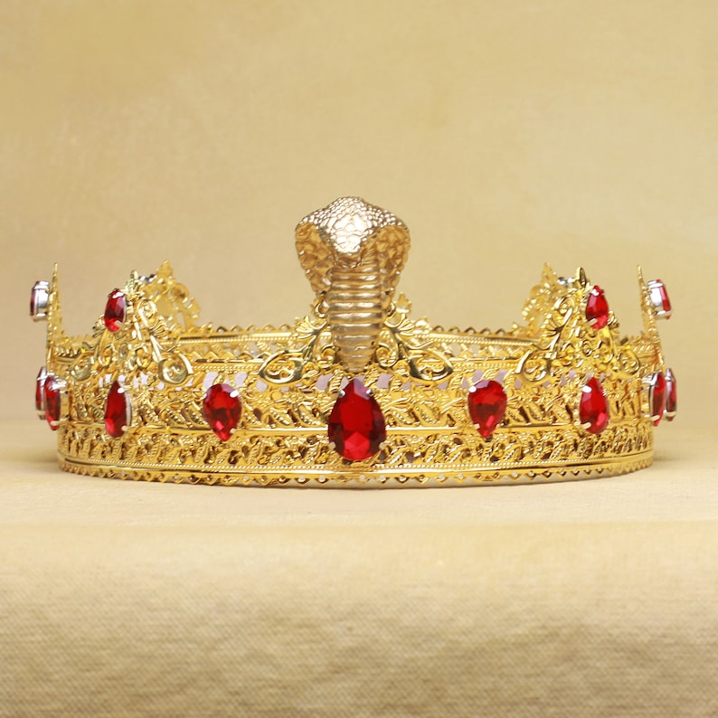 SNAKE Gold Crown Cobra Snakes Snake tiara gold king crown Etsy