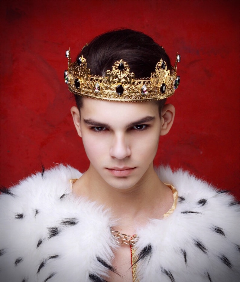 Royal Jeweled King's Crown Costume Accessory king crown Etsy