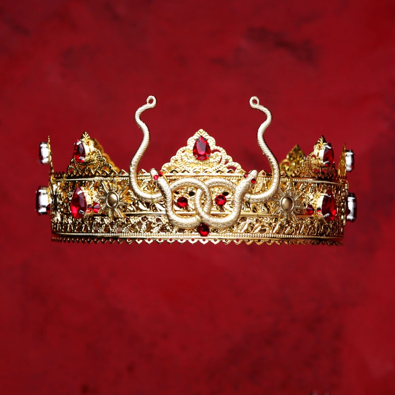 ANKHESENAMUN Crown Snake Crown Egyptian Crown Gold Crown Etsy