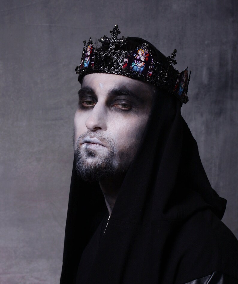 DAMIEN Black Gothic Crown Black Gothic Tiara black Crown Etsy