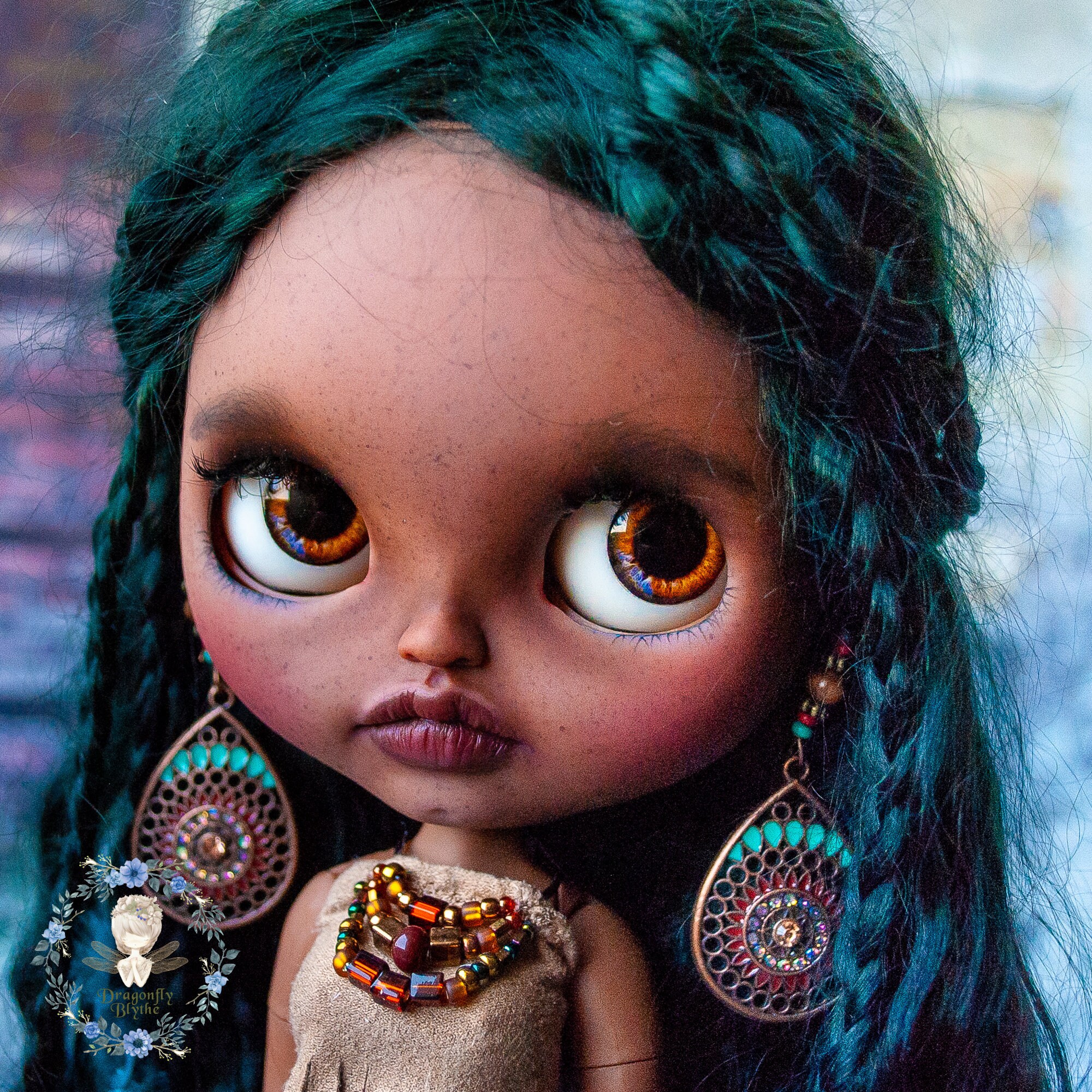 Custom Ooak African Ethnic Blythe Doll With Mohair Wefts Hair Etsy