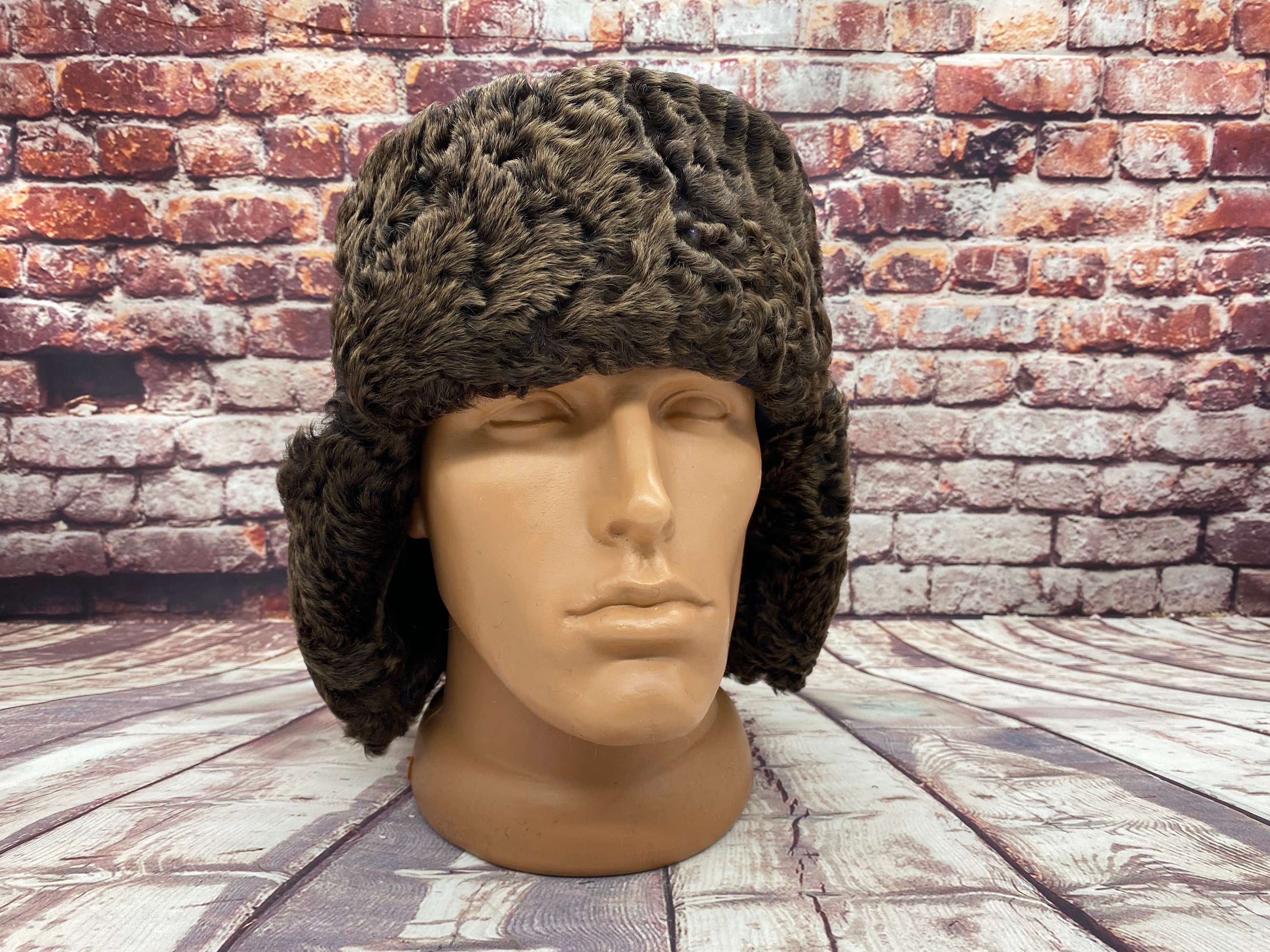 Original Hat Winter Astrakhan Ushanka Hat Brown Natural 57 Size - Etsy