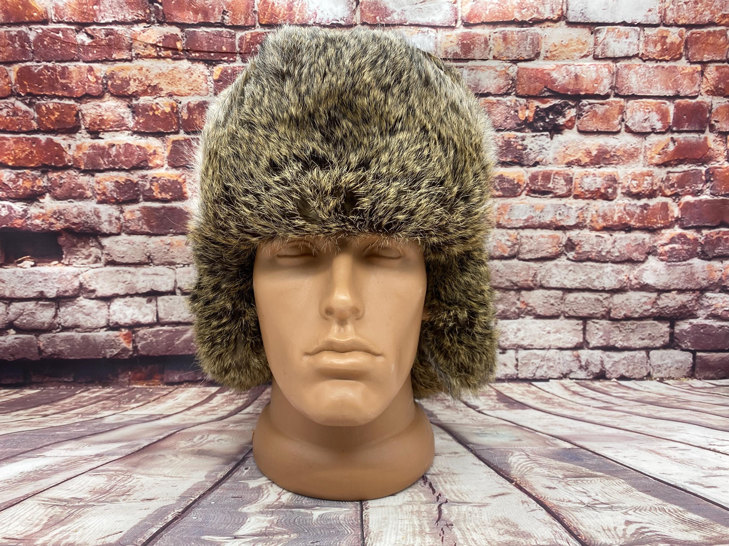 Original Hat Winter Natural Rabbit Fur Ushanka Hat Natural 