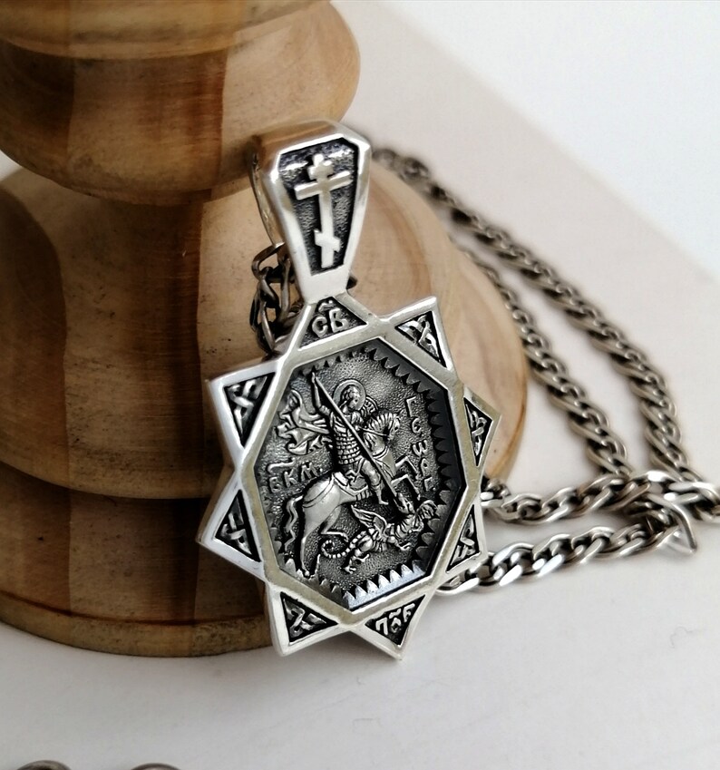 Silver Jewelry St THE VICTORIOUS Handmade Pendant Etsy