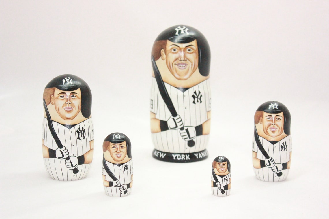 New York Yankees MLB Nesting Doll Judge Sport Hand Painted Etsy