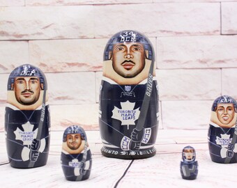 Clemson Tigers Nesting Doll 7 5 Pieces NCAAF Deshaun Watson Sport Handmade Wooden Matryoshka