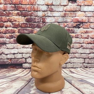 Ukrainian Baseball Olive Cap With Trident Patriotic Ukrainian Hat stay with Ukraine