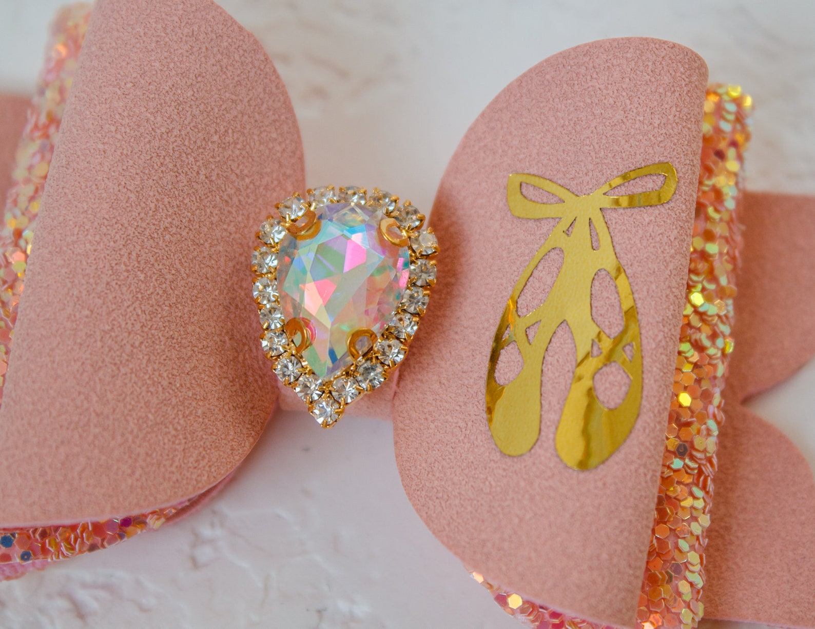 ballet shoes glitter hair bow faux suede pink ballet bow ballerina hairband ballet gifts ballerina shoes bow pointe shoes ballet