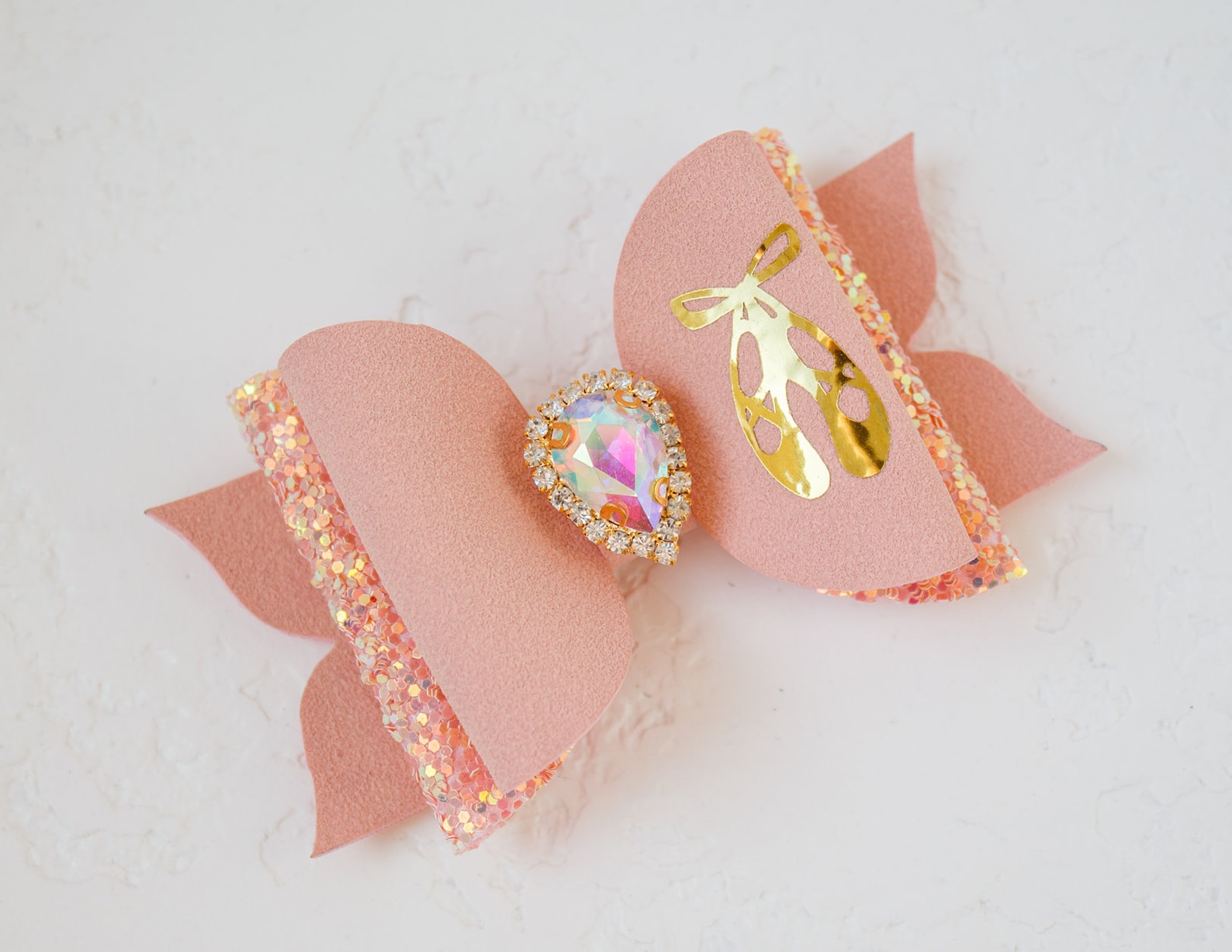 ballet shoes glitter hair bow faux suede pink ballet bow ballerina hairband ballet gifts ballerina shoes bow pointe shoes ballet