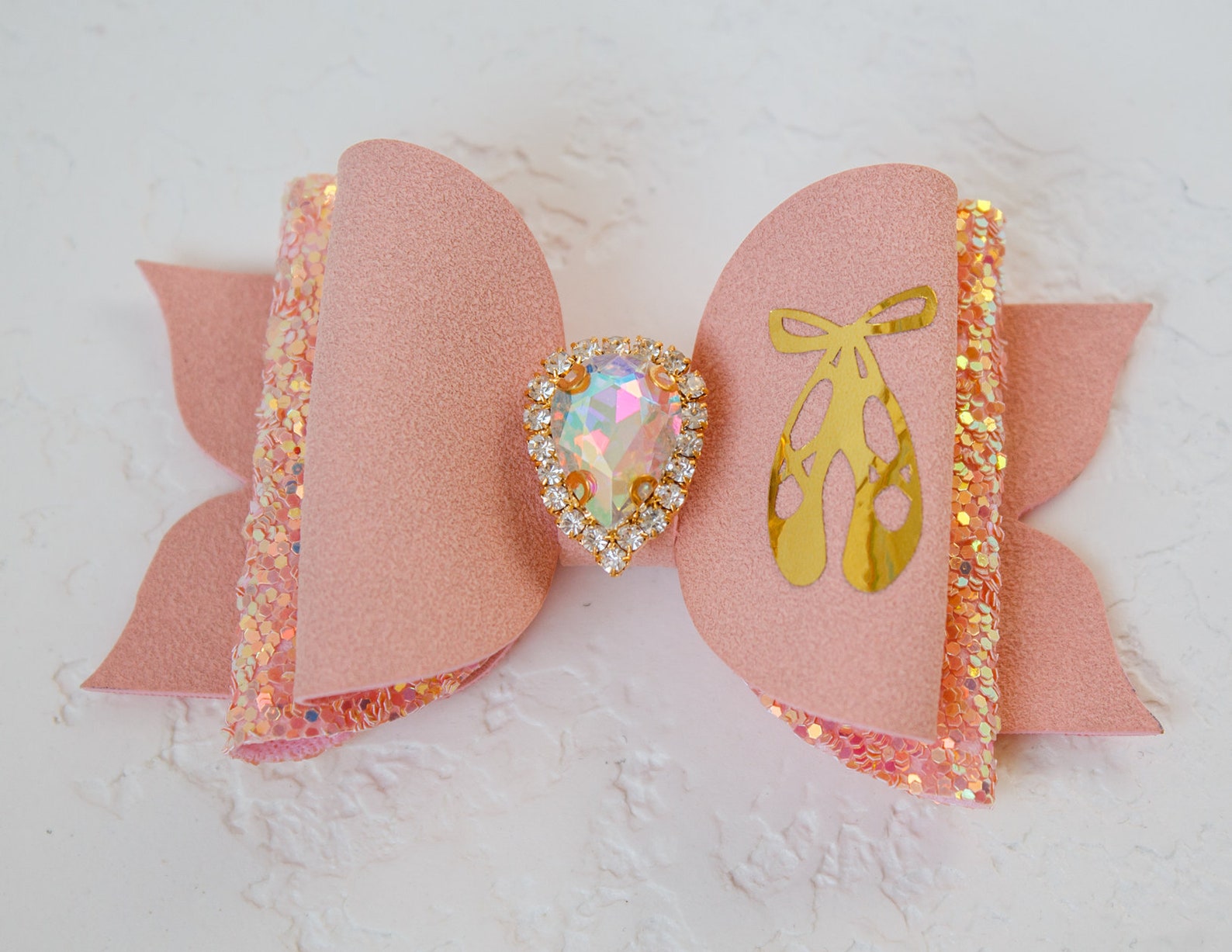 ballet shoes glitter hair bow faux suede pink ballet bow ballerina hairband ballet gifts ballerina shoes bow pointe shoes ballet